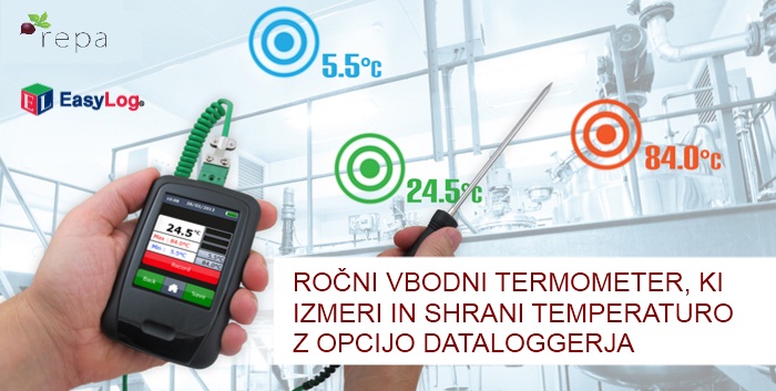 EL-EnviroPad-TC Termometer-Datalogger z vbodno sondo in LCD disp