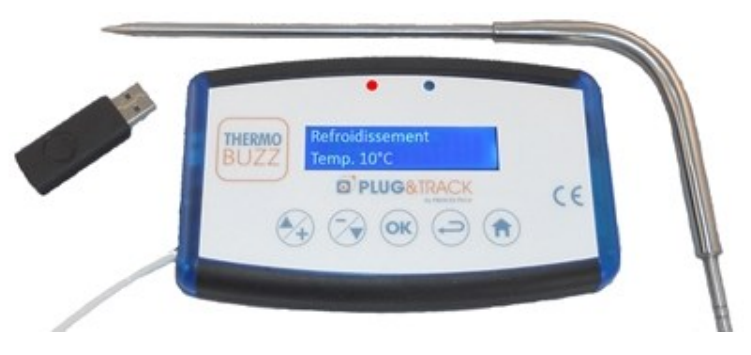 ThermoBuzz datalogger z vbodno sondo